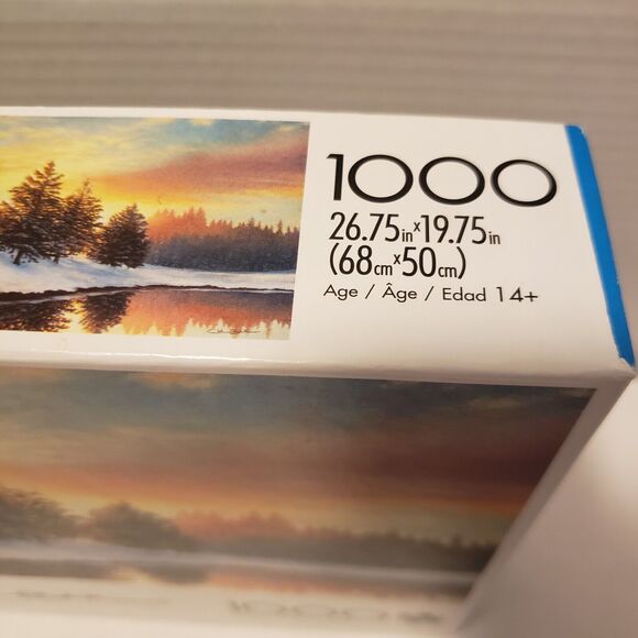 Lot 2  Puzzles 1000 piece each w/ Posters Path of Totality, One Quiet Morning - Picture 12 of 16